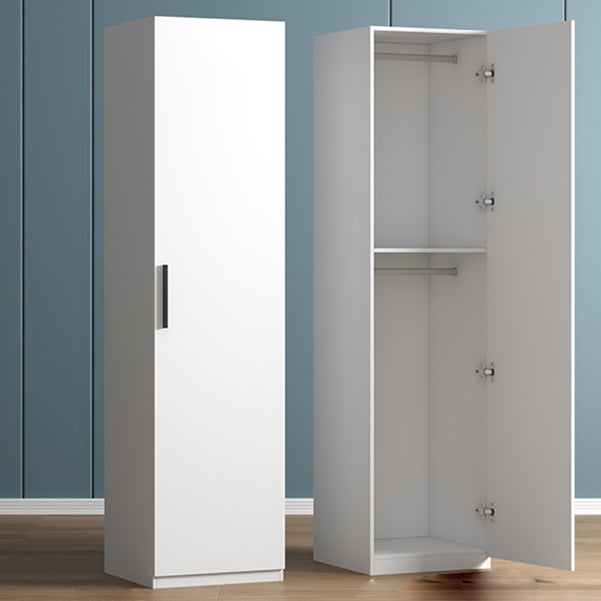 Manufactured Wood Kid's Wardrobe Contemporary White Kids Closet with 1 Door