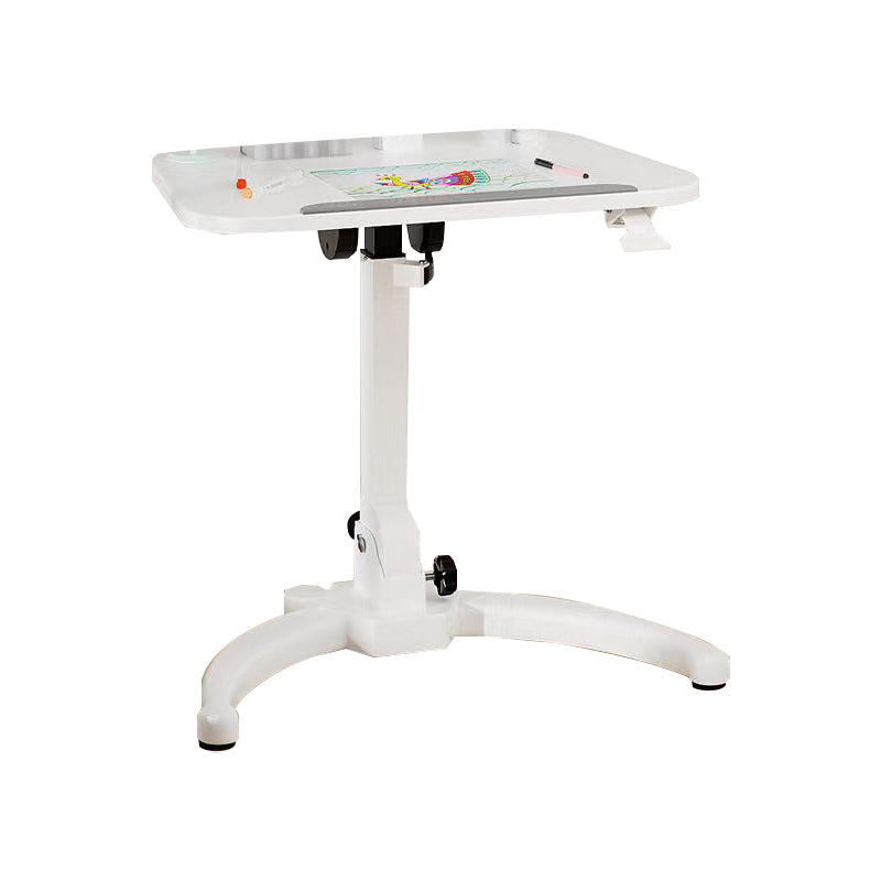 Contemporary Wooden Study Desk Multifunctional Lifting Desk with Metal Base