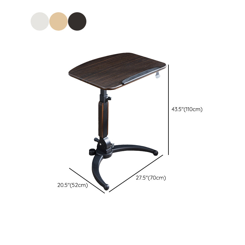 Contemporary Wooden Study Desk Multifunctional Lifting Desk with Metal Base