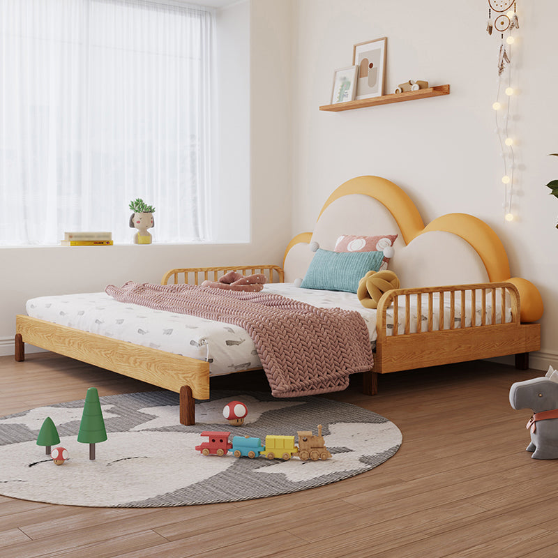 Contemporary Daybed Solid Wood Upholstered Headboard Princess Natural