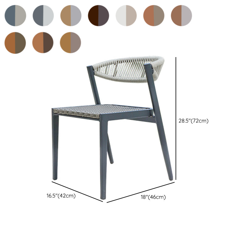 Modern Style Dining Set Square Metal 1/3 Pcs Dining Table Set