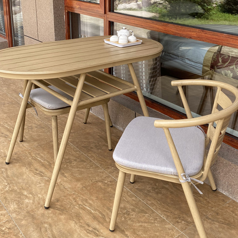 Contemporary Style Dining Set Metal 1/3/5 Pcs Dining Table Set