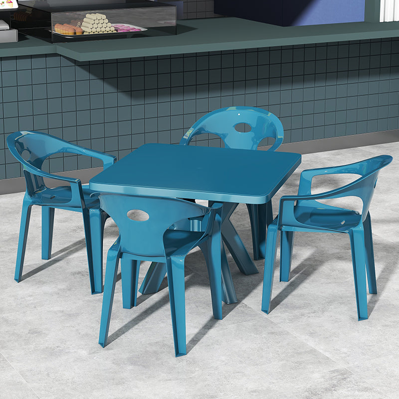 Contemporary Style Dining Set Plastic Square 1/5/10 Pcs Dining Table Set