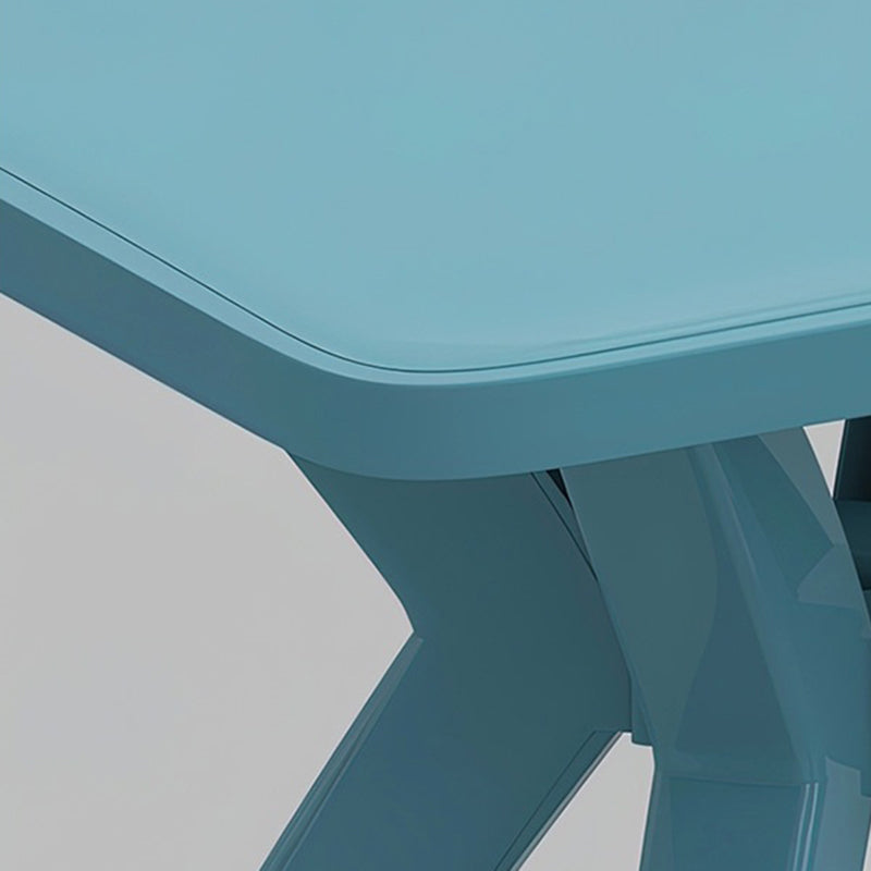 Modern Waterproof Square Courtyard Table Plastic Base Outdoor Table