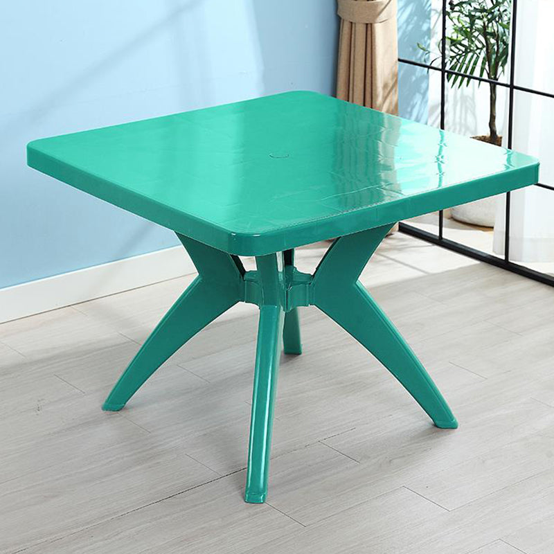 Modern Waterproof Square Courtyard Table Plastic Base Outdoor Table