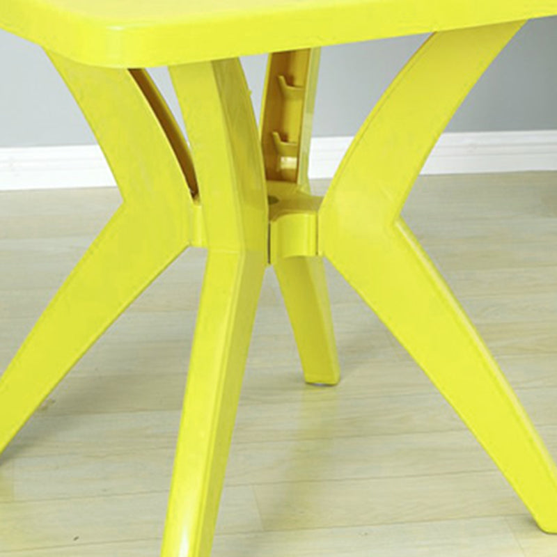 Modern Waterproof Square Courtyard Table Plastic Base Outdoor Table
