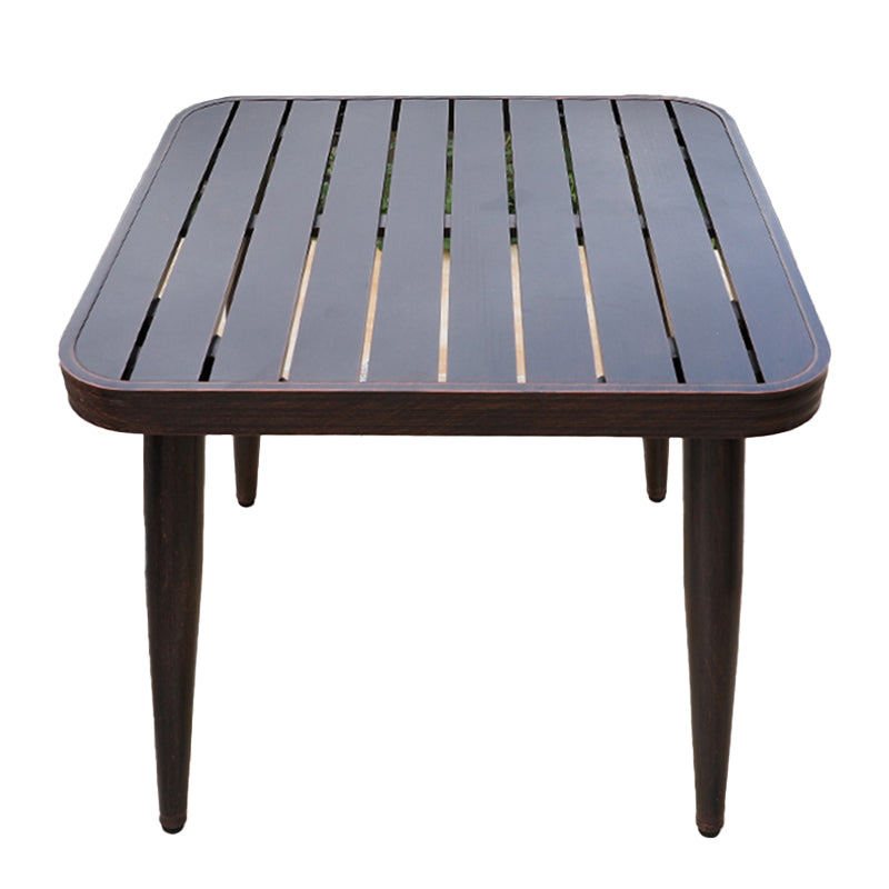 Modern Style Geometric Courtyard Table Aluminum Frame Outdoor Table