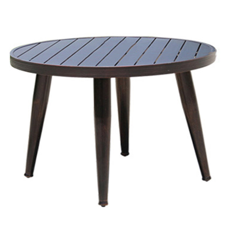 Modern Style Geometric Courtyard Table Aluminum Frame Outdoor Table