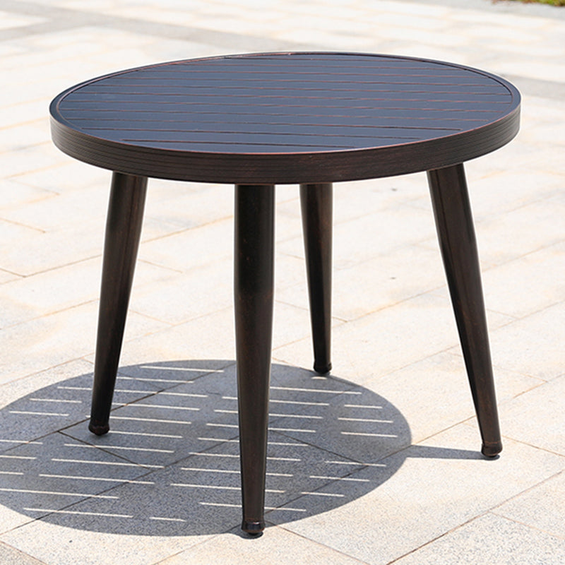 Modern Style Geometric Courtyard Table Aluminum Frame Outdoor Table