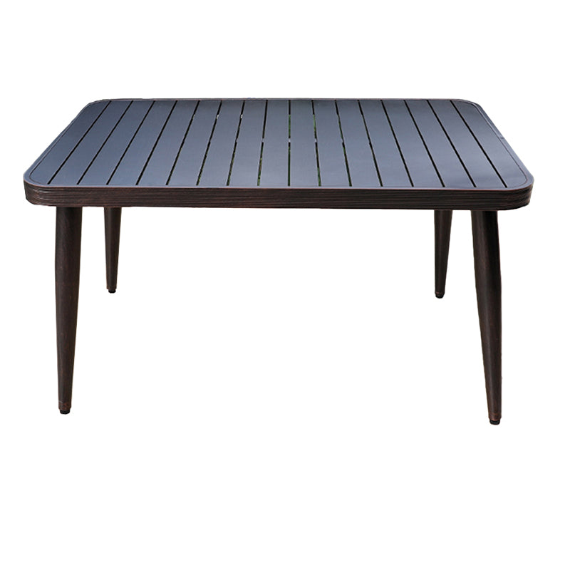 Modern Style Geometric Courtyard Table Aluminum Frame Outdoor Table