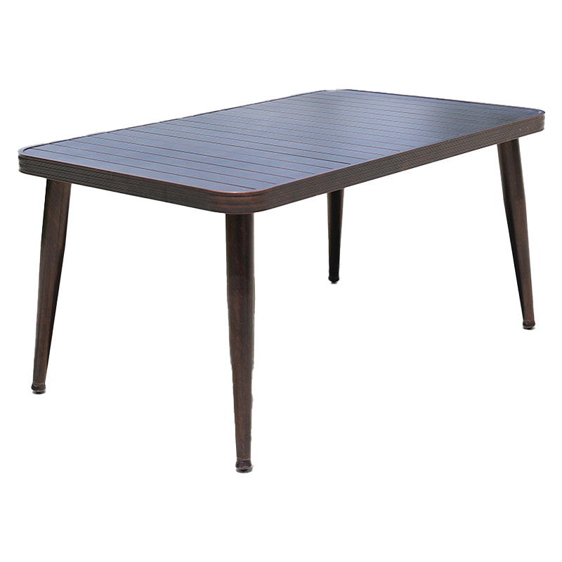 Modern Style Geometric Courtyard Table Aluminum Frame Outdoor Table