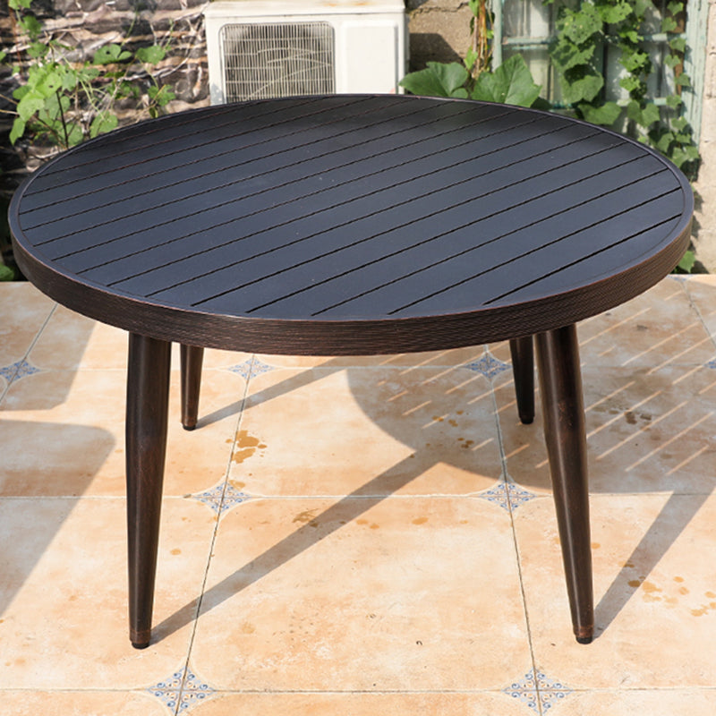 Modern Style Geometric Courtyard Table Aluminum Frame Outdoor Table