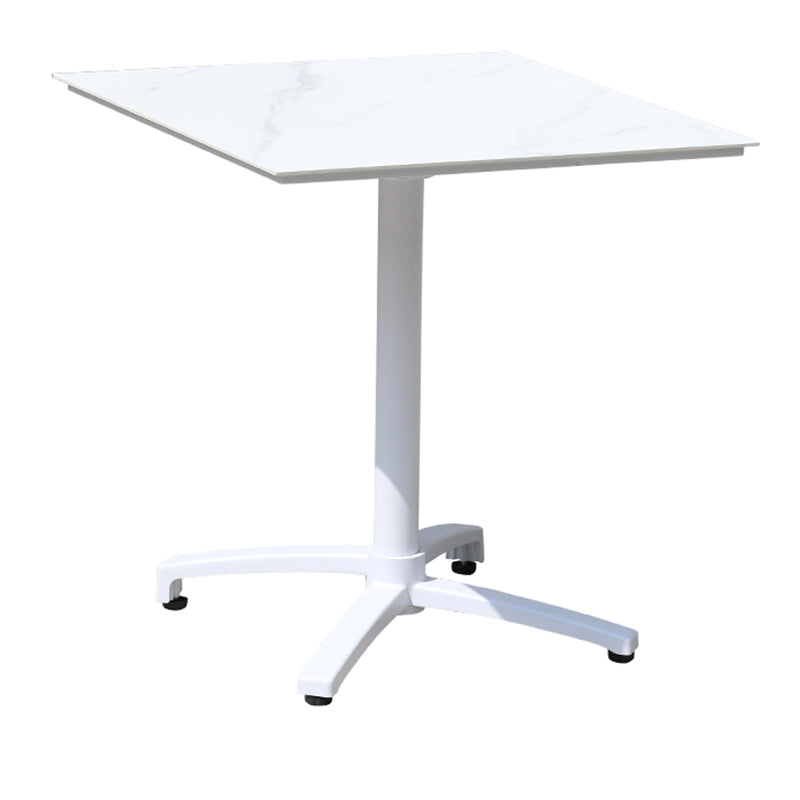 Modern Outdoor Patio Table UV Resistant Dining Table with Metal Frame