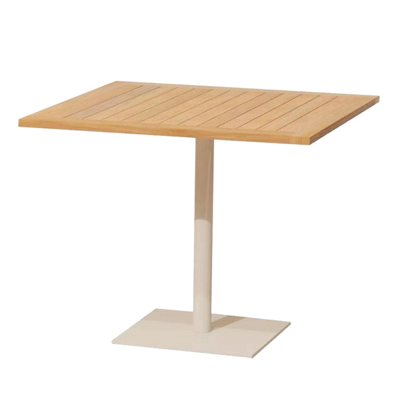 Modern Outdoor Patio Table UV Resistant Dining Table with Metal Frame