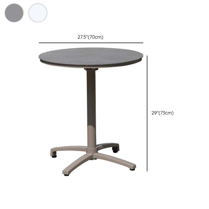 Modern Outdoor Patio Table UV Resistant Dining Table with Metal Frame