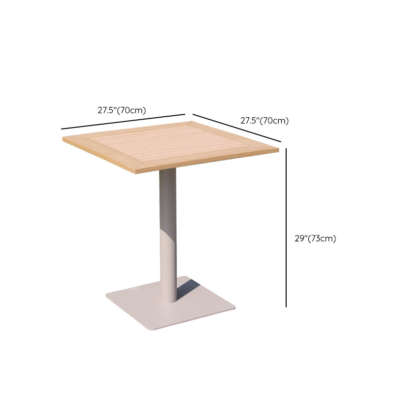 Modern Outdoor Patio Table UV Resistant Dining Table with Metal Frame