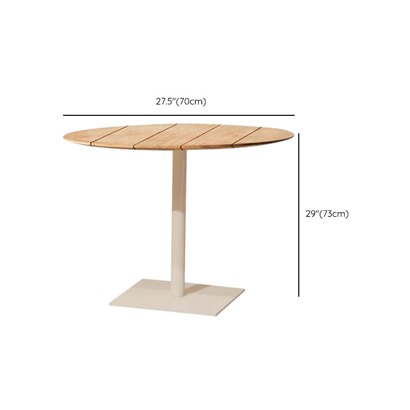 Modern Outdoor Patio Table UV Resistant Dining Table with Metal Frame