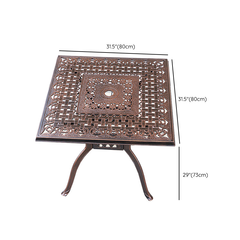Aluminum Outdoor Patio Table Industrial UV Resistant Patio Table