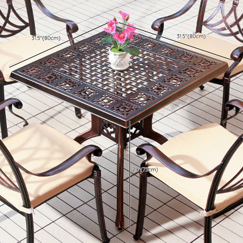 Aluminum Outdoor Patio Table Industrial UV Resistant Patio Table