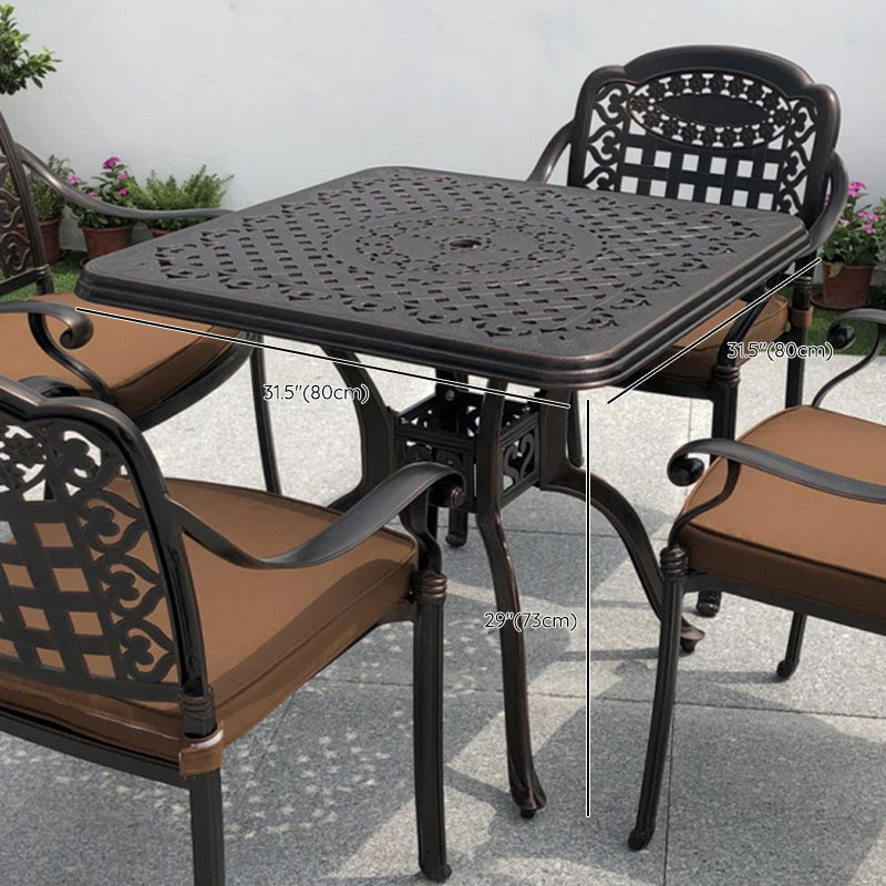Aluminum Outdoor Patio Table Industrial UV Resistant Patio Table