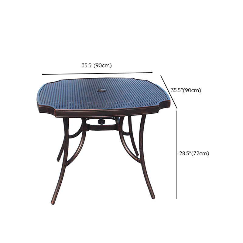 Aluminum Outdoor Patio Table Industrial UV Resistant Patio Table