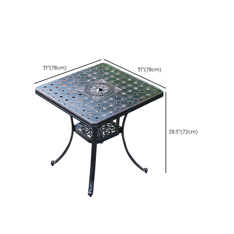 Aluminum Outdoor Patio Table Industrial UV Resistant Patio Table