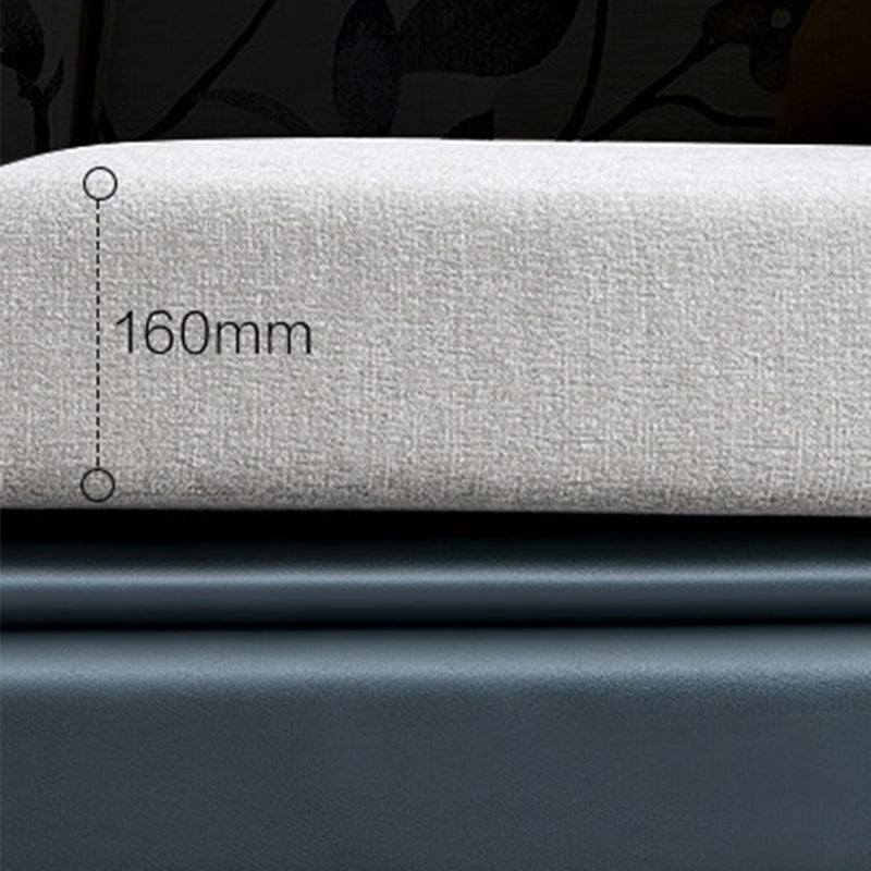 Modern Gray Cushions Sofa & Chaise 5-Seater 139.37" L Square Arm Sectional Sofa