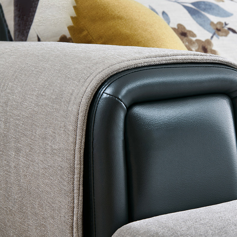 Modern Gray Cushions Sofa & Chaise 5-Seater 139.37" L Square Arm Sectional Sofa