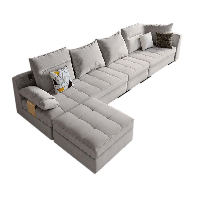 Contemporary Pillow Top Arm Sectional Couch Velvet Sectional sofa