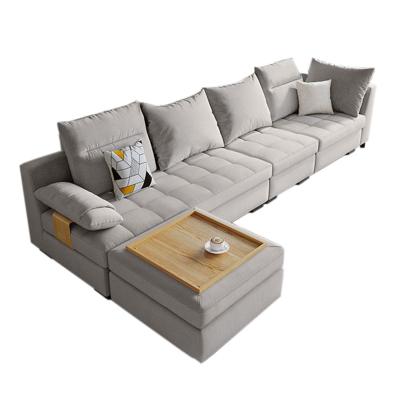 Contemporary Pillow Top Arm Sectional Couch Velvet Sectional sofa