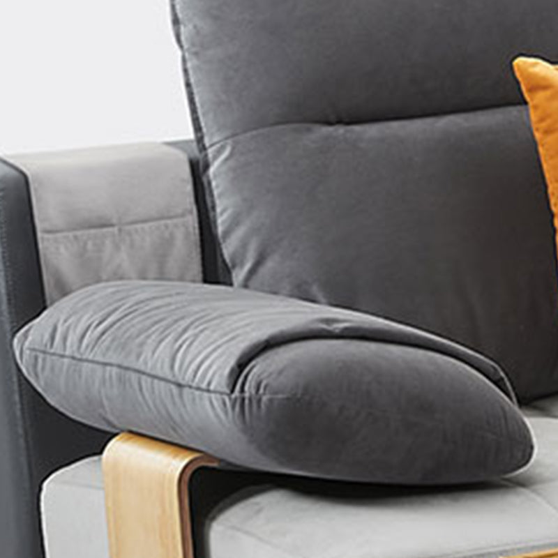 Contemporary Pillow Top Arm Sectional Couch Velvet Sectional sofa