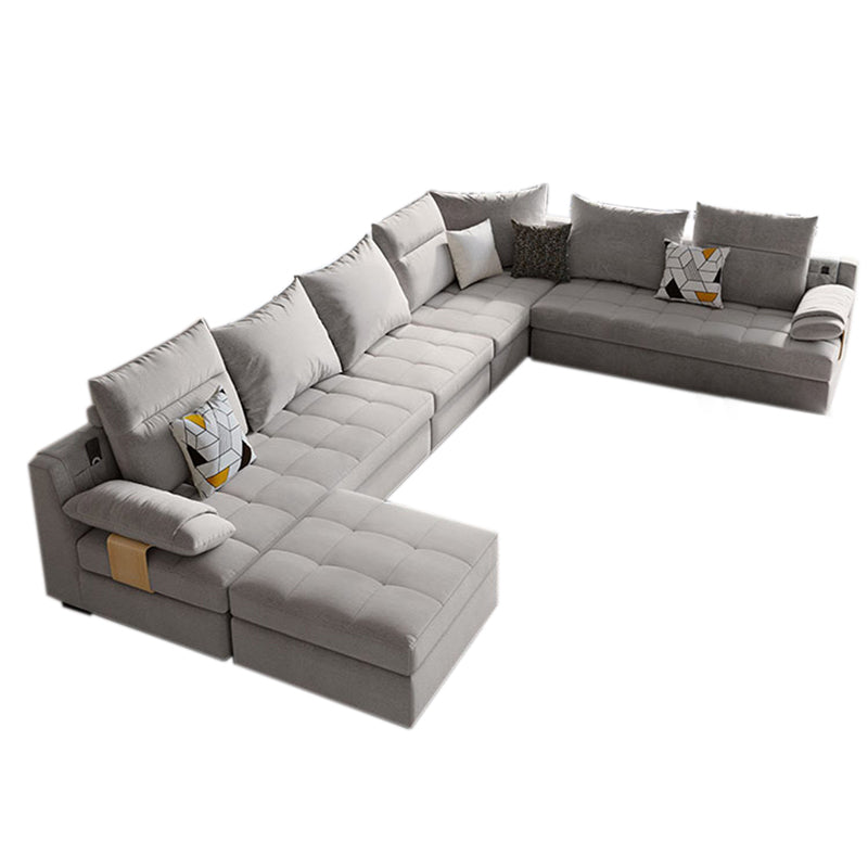 Contemporary Pillow Top Arm Sectional Couch Velvet Sectional sofa