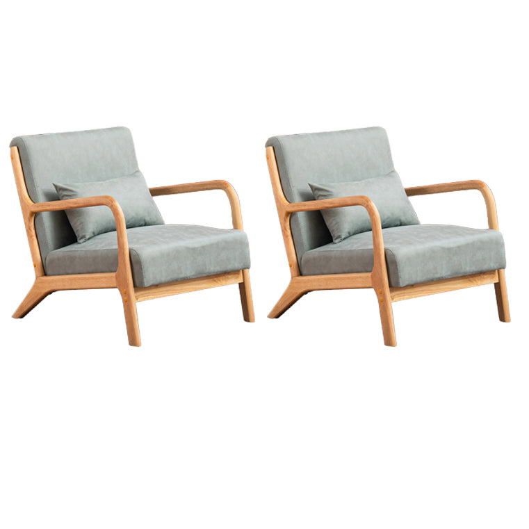 Solid Wood Side Chair Removable Slipcover Lounge Chair for Living Room