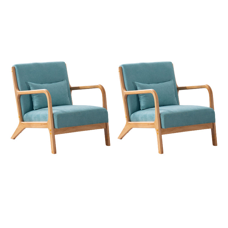 Solid Wood Side Chair Removable Slipcover Lounge Chair for Living Room