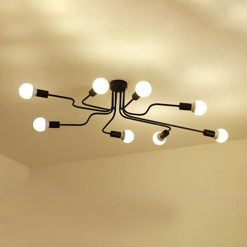 Sputnik Flush Ceiling Light Minimalism Metal Flush Mount for Dining Room