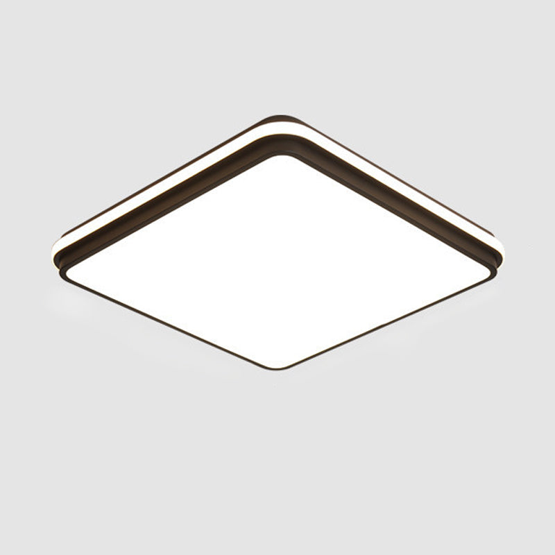 Circular Flush Mount Fixture Modern Metal 1 Light Flush Light for Living Room
