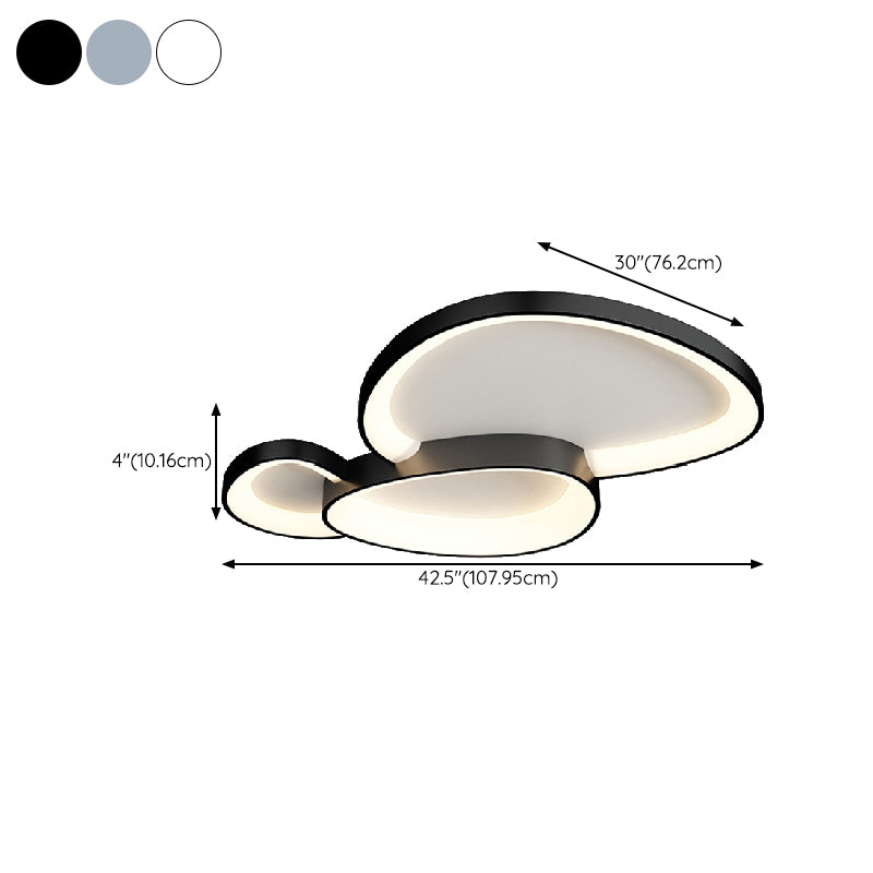 Multi Lights Ceiling Light Modern LED Ceiling Mount Light with Acrylic Shade for Bedroom
