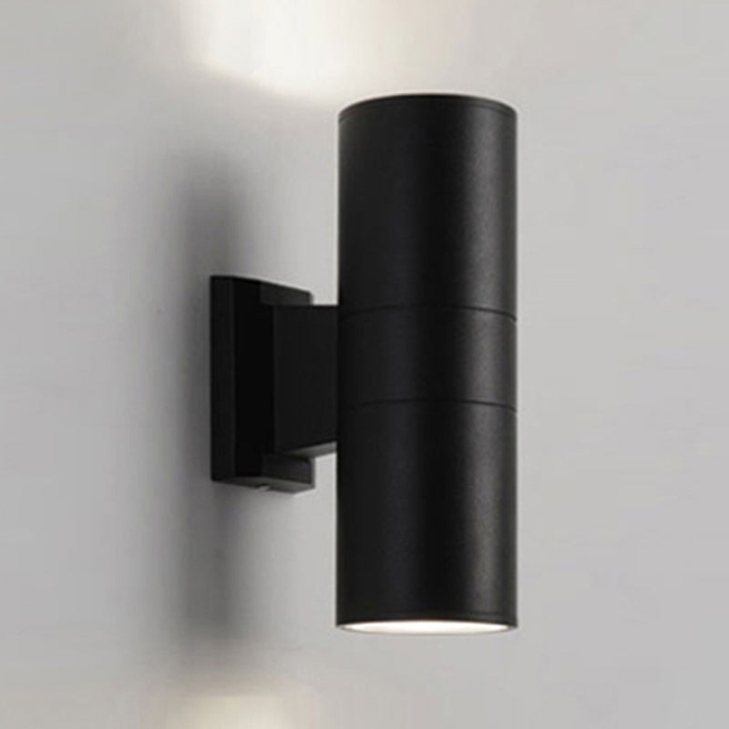 Modernism Wall Sconce Cylinder Outdoor Sconce Light Fixture for Courtyard