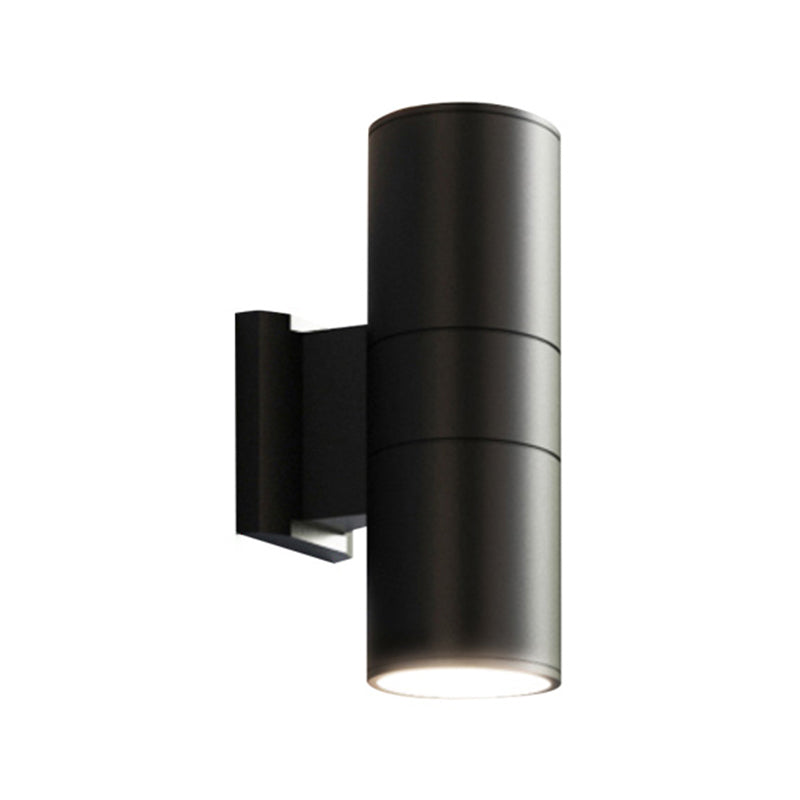 Modernism Wall Sconce Cylinder Outdoor Sconce Light Fixture for Courtyard
