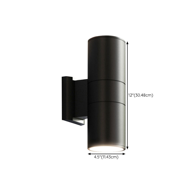 Modernism Wall Sconce Cylinder Outdoor Sconce Light Fixture for Courtyard