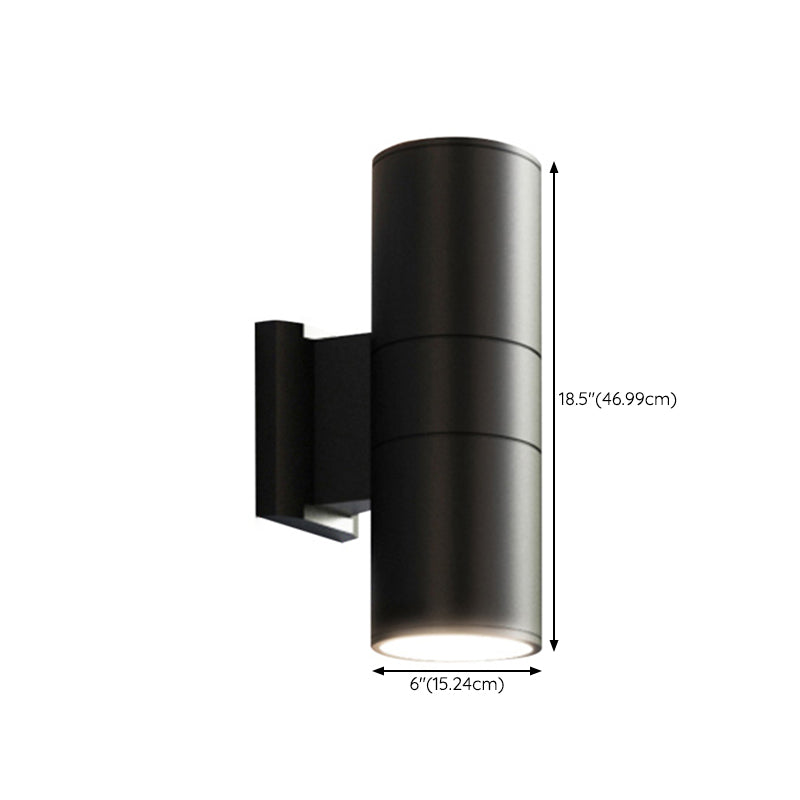 Modernism Wall Sconce Cylinder Outdoor Sconce Light Fixture for Courtyard