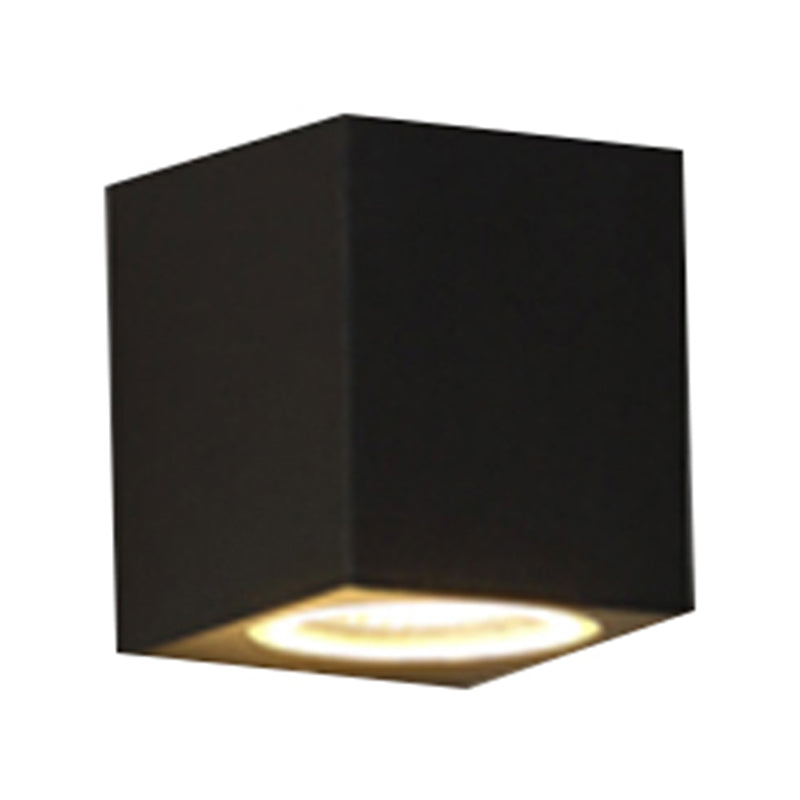 Modernism Wall Sconce Black Outdoor Sconce Light Fixture for Courtyard
