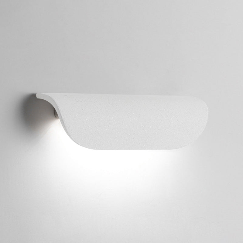 Modernism Wall Sconce Curved Outdoor Sconce Light Fixture for Courtyard