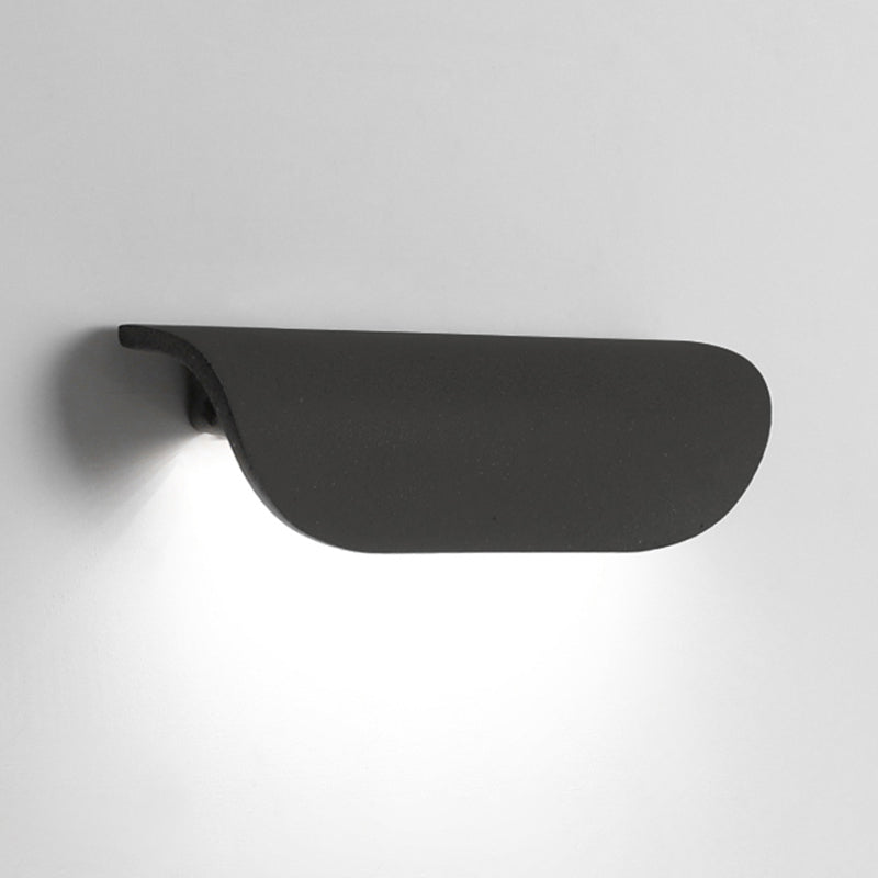 Modernism Wall Sconce Curved Outdoor Sconce Light Fixture for Courtyard