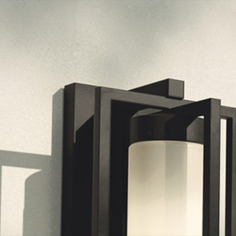 Modernism Wall Sconce White Glass Sconce Light Fixture for Courtyard