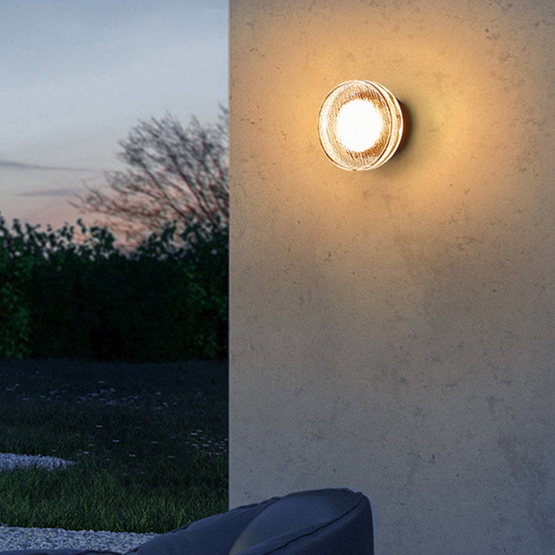 Simple Round Wall Sconce Waterproof LED Sconce Light Fixture