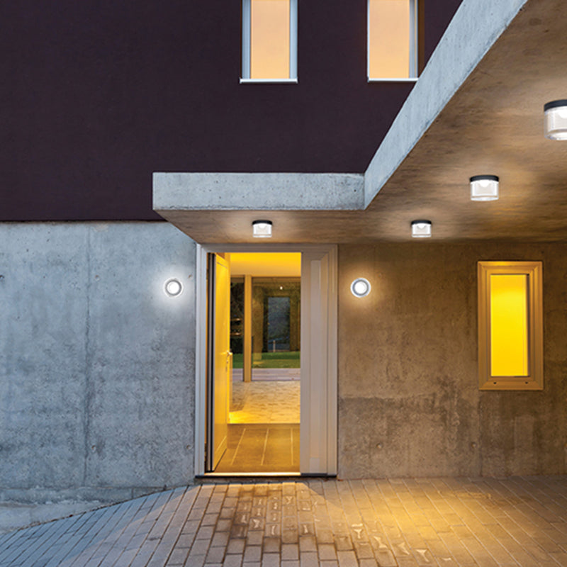 Simple Wall Sconce Waterproof LED Sconce Light Fixture with Glass