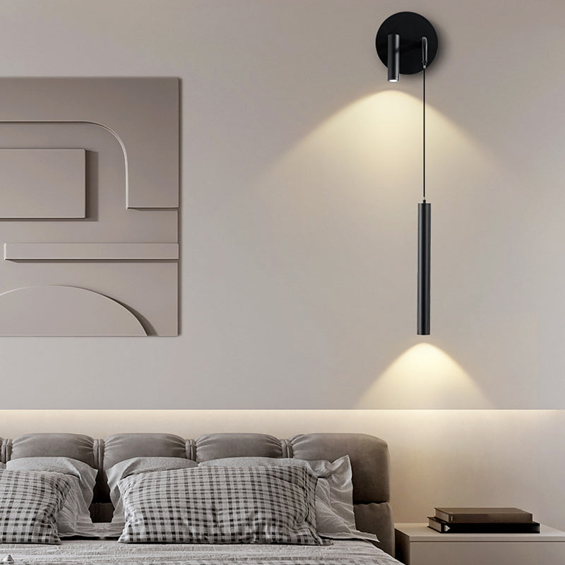 Modernism Wall Sconce Metal Wall Light Fixture in Black for Bedroom