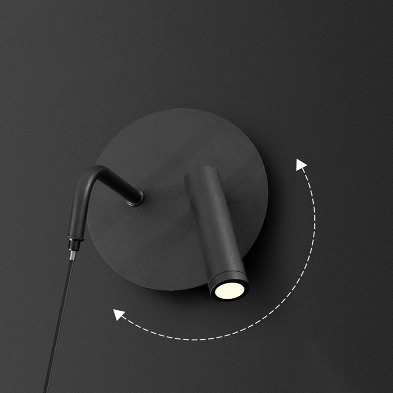 Modernism Wall Sconce Metal Wall Light Fixture in Black for Bedroom