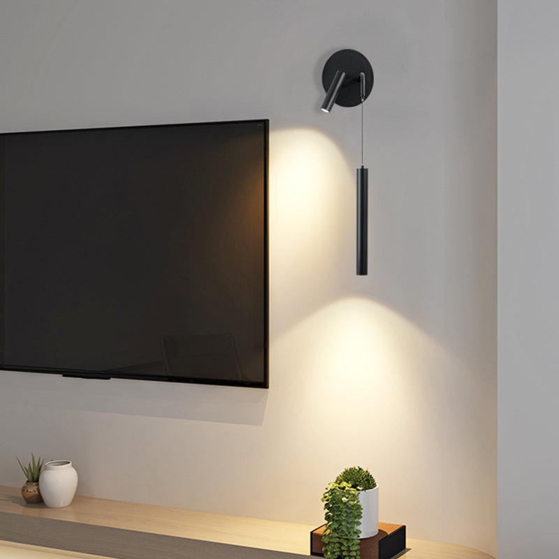 Modernism Wall Sconce Metal Wall Light Fixture in Black for Bedroom